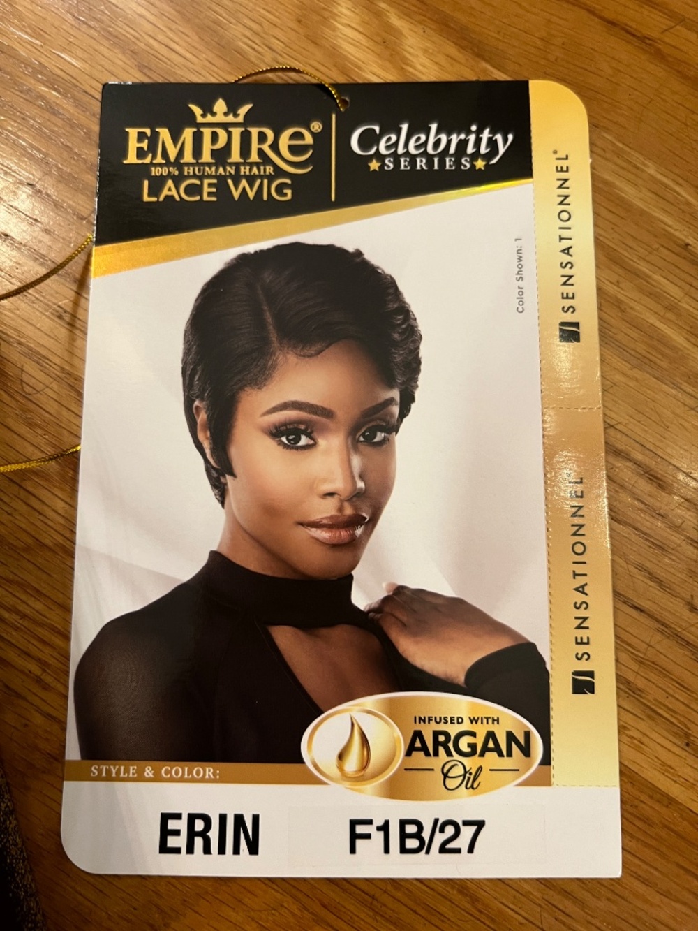 NEW Sensationnel Empire Celebrity Series Erin F1B/27 100% Human Hair Lace Wig
